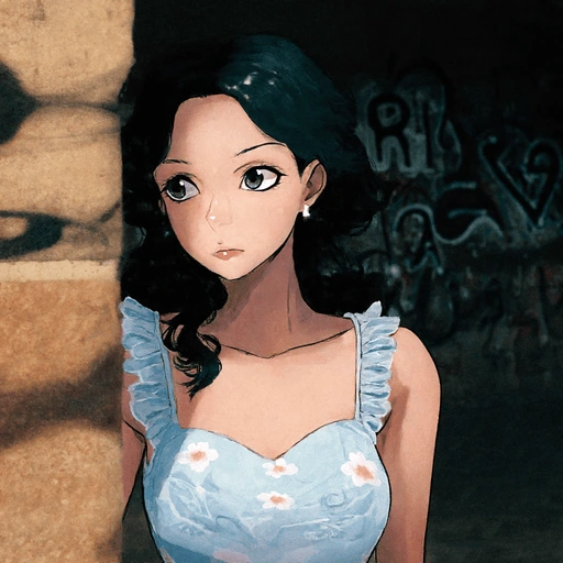 Anime-style edited portrait