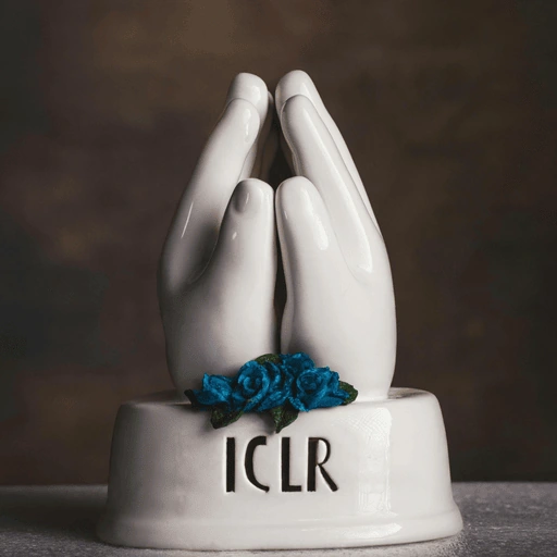 Edited sculpture with ICLR text