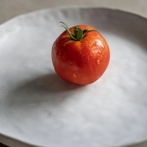 Original tomato on a plate